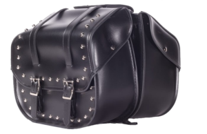 Saddlebags - PVC - Studs - Motorcycle Luggage - SD4080-PV-DL