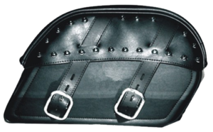 Saddlebags - PVC - Curved Top - Studs - Motorcycle - SD4083-PV-DL
