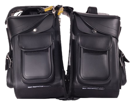 Saddlebags - PVC - Throwover - Pockets - Motorcycle - SD4085-NS-PV-DL - Image 2