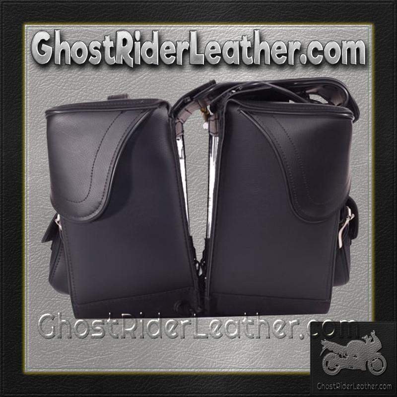 Saddlebags - PVC - Throwover - Pockets - Motorcycle - SD4085-NS-PV-DL - Image 5