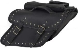 Saddlebags - Leather - Studs - Fit Harley Davidson Dyna - SD4088-DYNA-S-LEATHER-DL