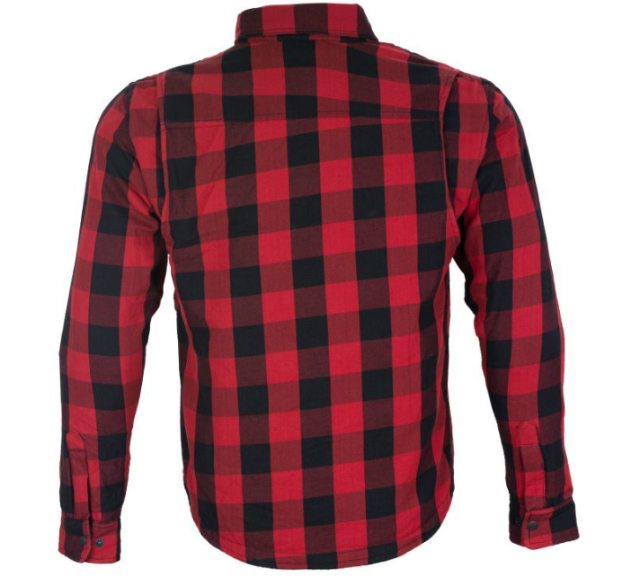 Flannel Motorcycle Shirt - Men's - Armor - Up To Size 5XL - Red Black Plaid - SHR11-CC-DL - Image 8