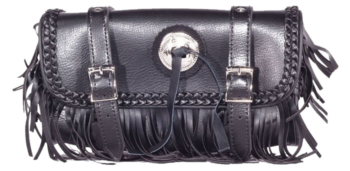 Motorcycle Tool Bag - PVC - Fringe - Fork Bag - 10 Inches - TB3000-12-DL