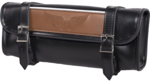 Motorcycle Tool Bag - PVC - Black and Brown - Fork Bag - 12 Inch - TB3041-10-DL