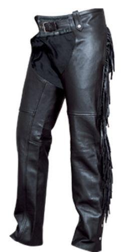 Leather Chaps - Women's - Booty Fringe - Motorcycle - AL2407-AL - Image 5