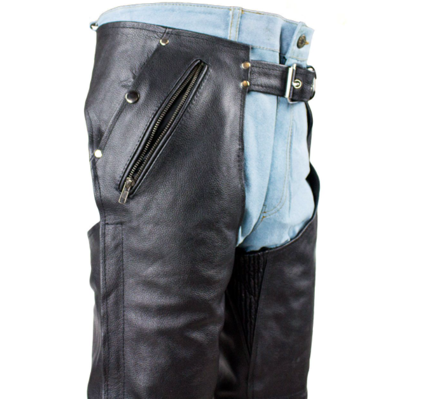 Leather Chaps - Men's or Women's - Premium Cowhide Leather - C2334-11-DL - Image 5