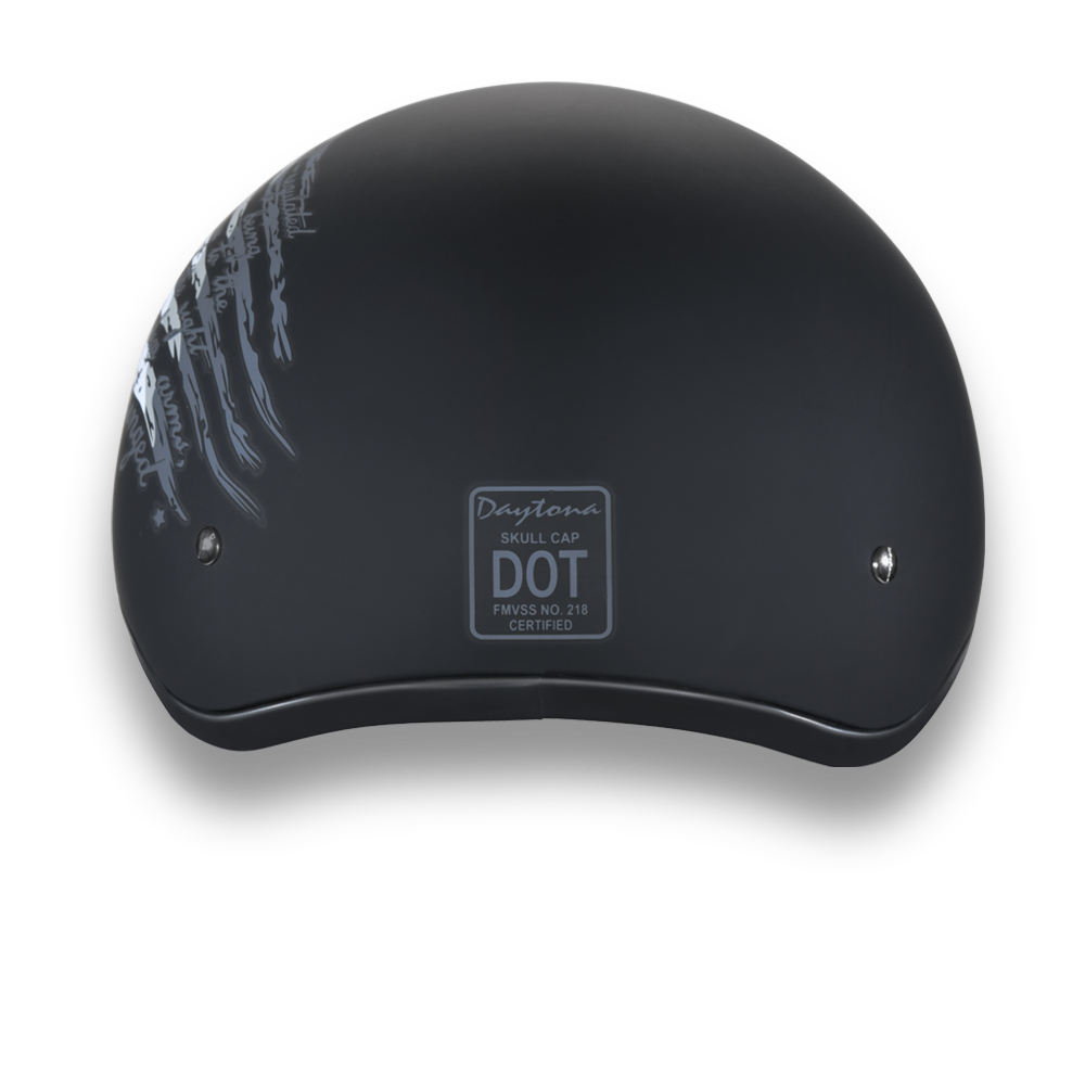 DOT Motorcycle Helmet - 2nd Amendment - Black - Guns - Shorty - D6-SA-DH - Image 6
