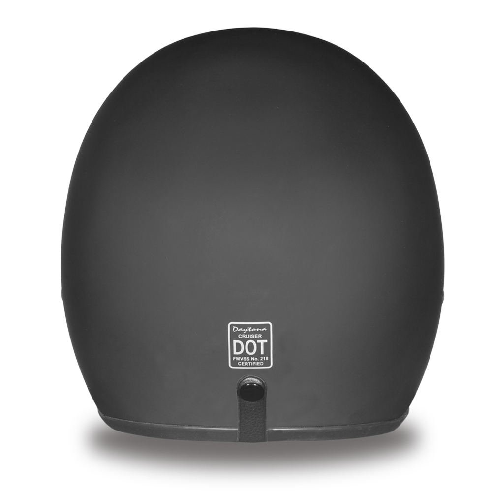 DOT Motorcycle Helmet - Dull or Gloss Black - Open Face - 3/4 - DC1-B-A-DH - Image 8