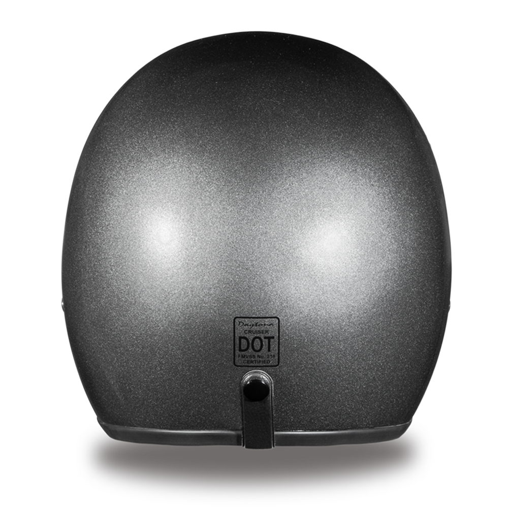 DOT Motorcycle Helmet - Gun Metal Metallic - Open Face - 3/4 - DC1-GM-DH - Image 7