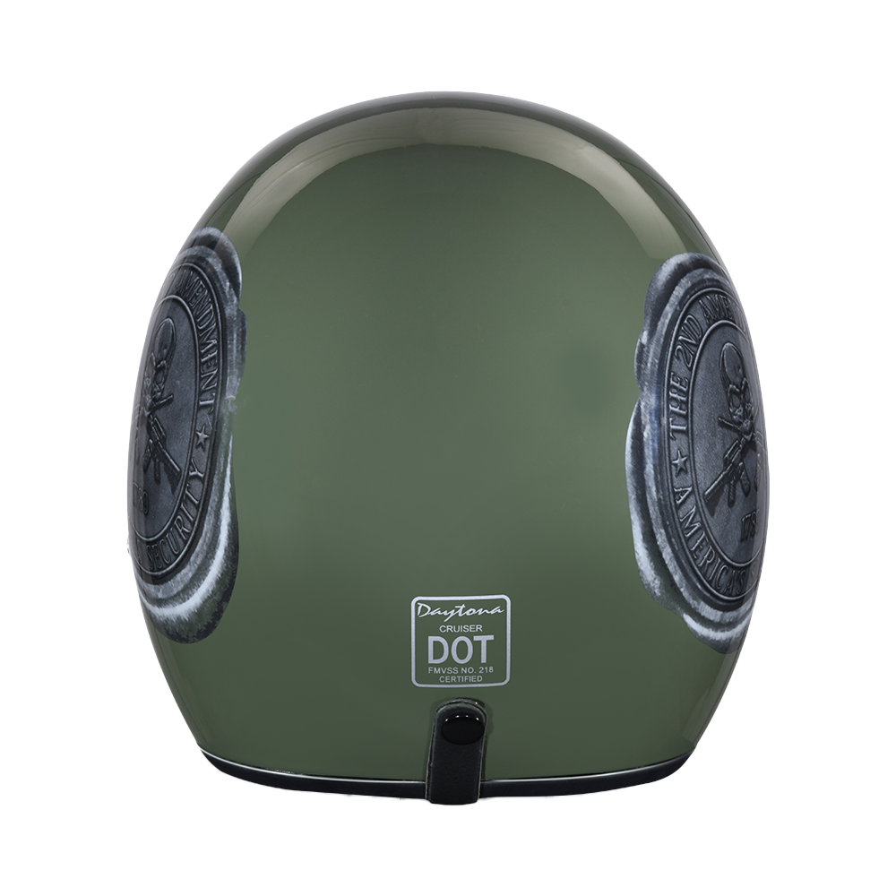 DOT Motorcycle Helmet - 2nd Amendment Seal - Open Face - Cruiser - DC6-1789-DH - Image 6