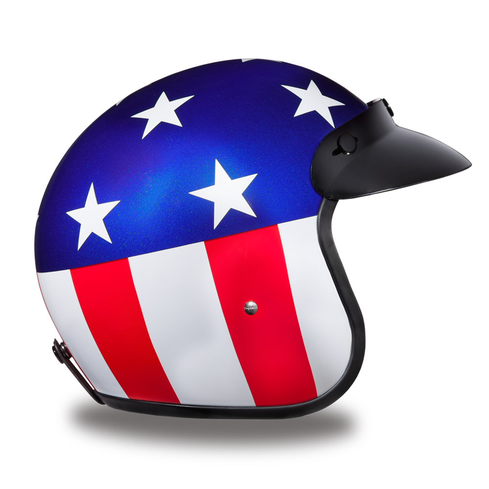 DOT Motorcycle Helmet - Captain America - Open Face - Daytona - DC6-CA-DH - Image 4