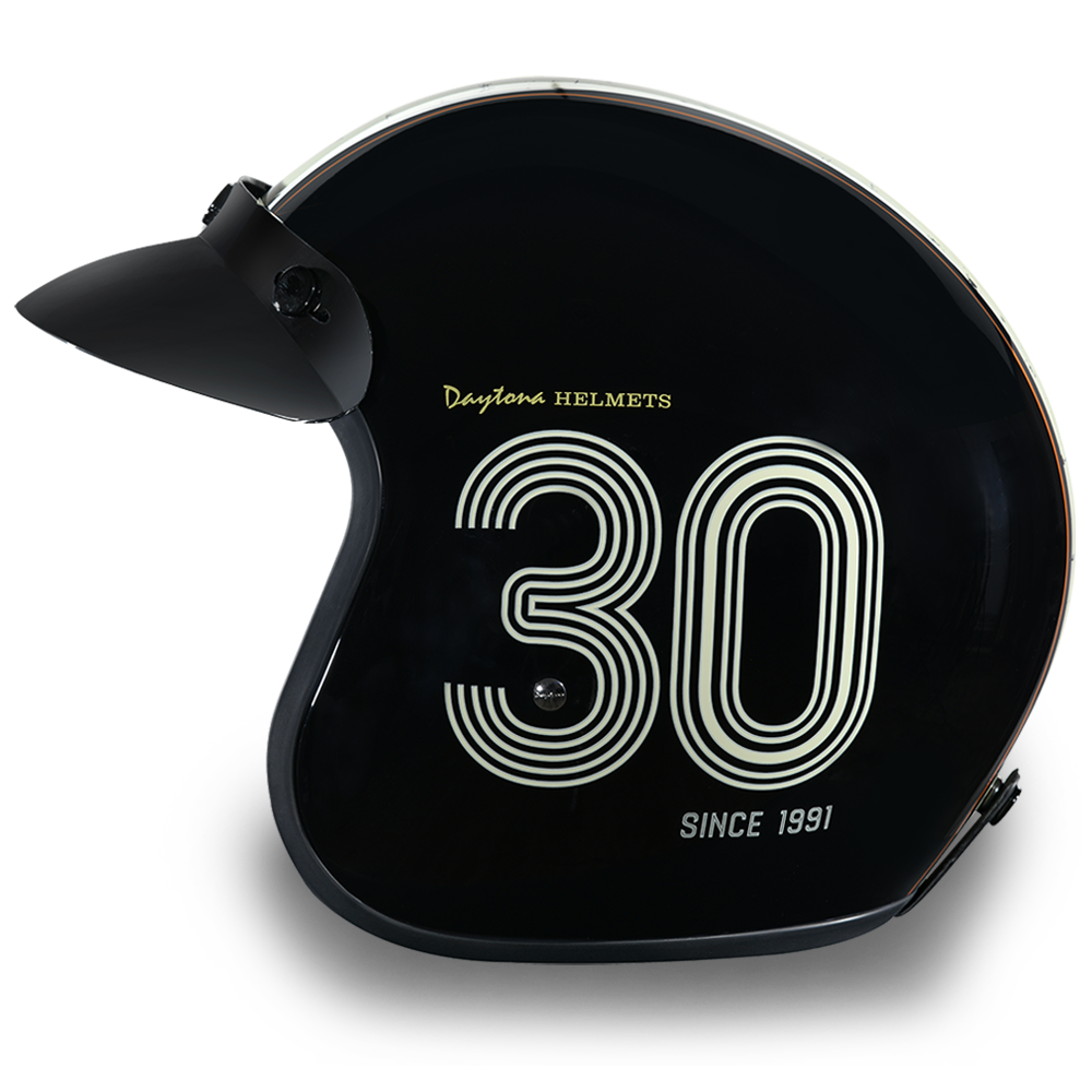 DOT Motorcycle Helmet - 30th Anniversary - Open Face - Daytona - DC6-DAY-DH - Image 6
