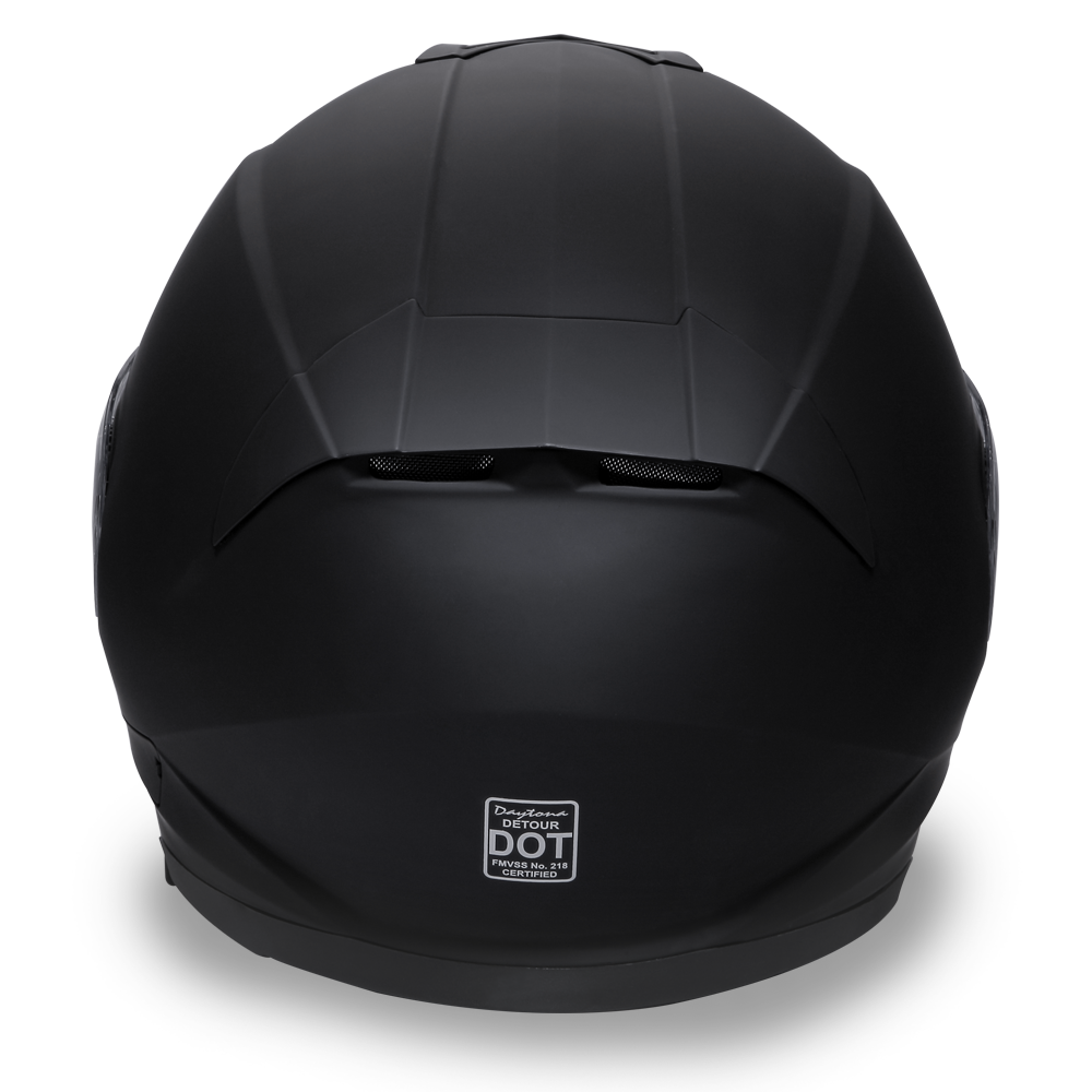 DOT Motorcycle Helmet - Detour - Dull Black - Full Face - DE1-B-DH - Image 3