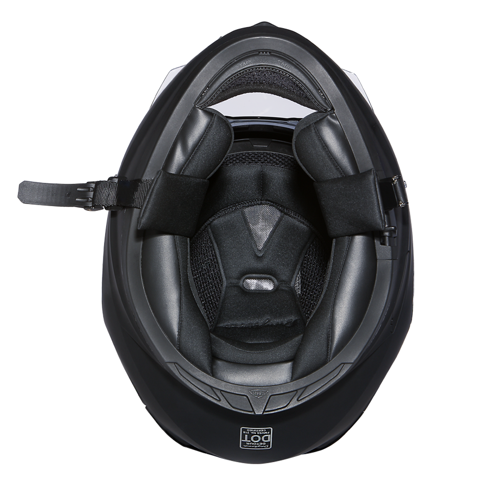 DOT Motorcycle Helmet - Detour - Dull Black - Full Face - DE1-B-DH - Image 6