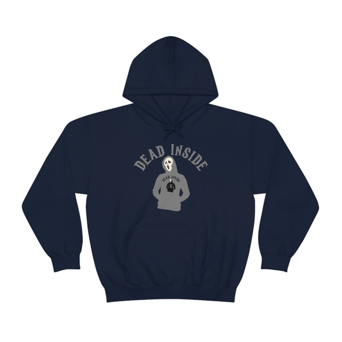 Dead Inside - Hoodie Wearing A Hoodie x4 - Unisex Heavy Blend Hooded Sweatshirt - Dark Colors - Image 3