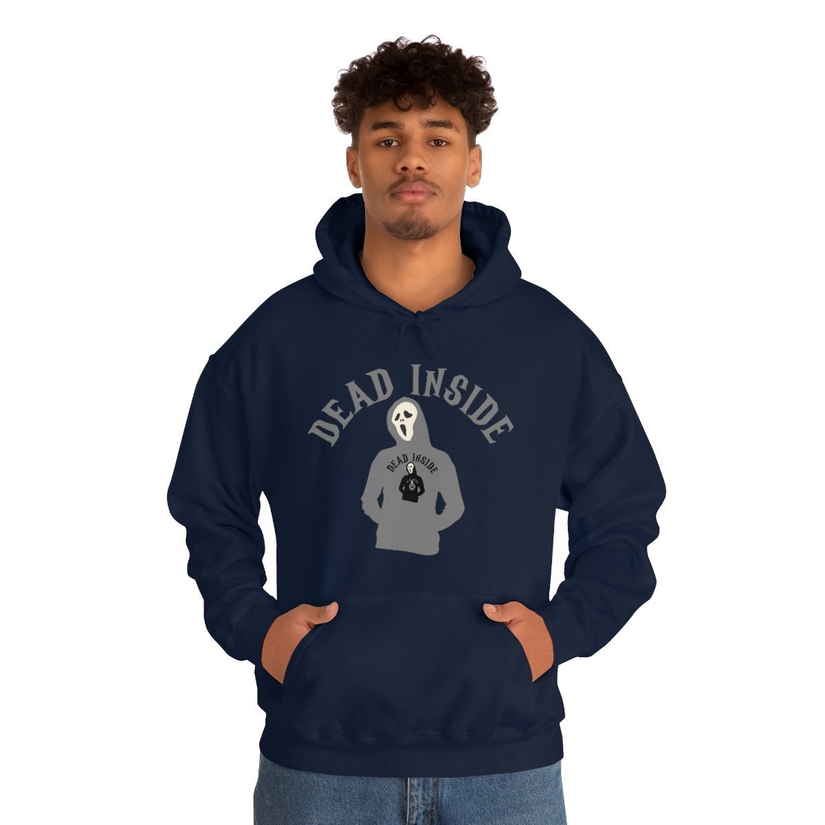 Dead Inside - Hoodie Wearing A Hoodie x4 - Unisex Heavy Blend Hooded Sweatshirt - Dark Colors - Image 22