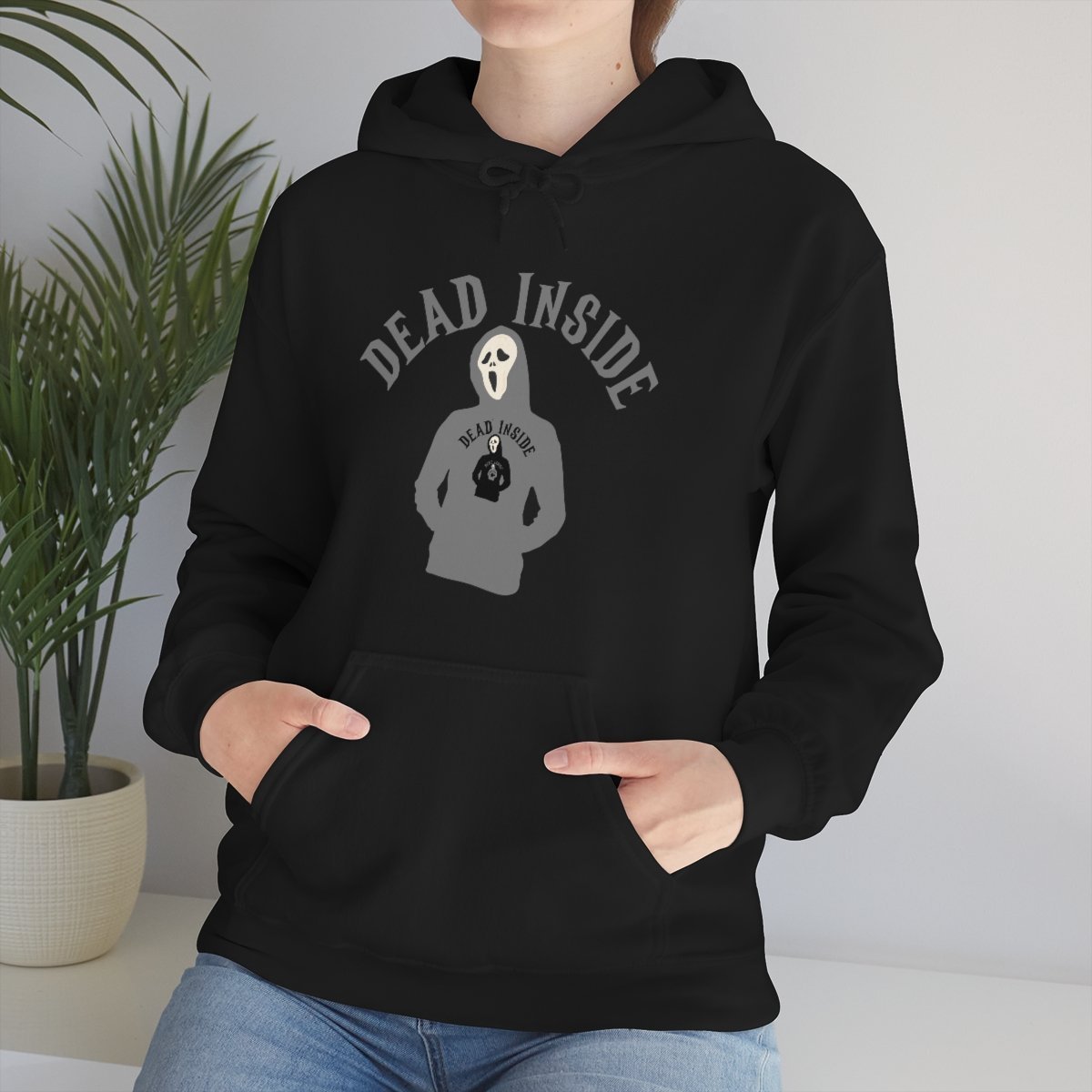 Dead Inside - Hoodie Wearing A Hoodie x4 - Unisex Heavy Blend Hooded Sweatshirt - Dark Colors - Image 17