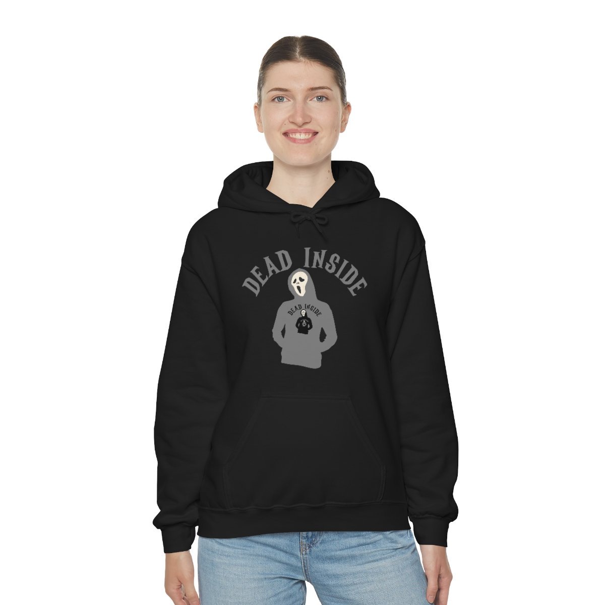 Dead Inside - Hoodie Wearing A Hoodie x4 - Unisex Heavy Blend Hooded Sweatshirt - Dark Colors - Image 15
