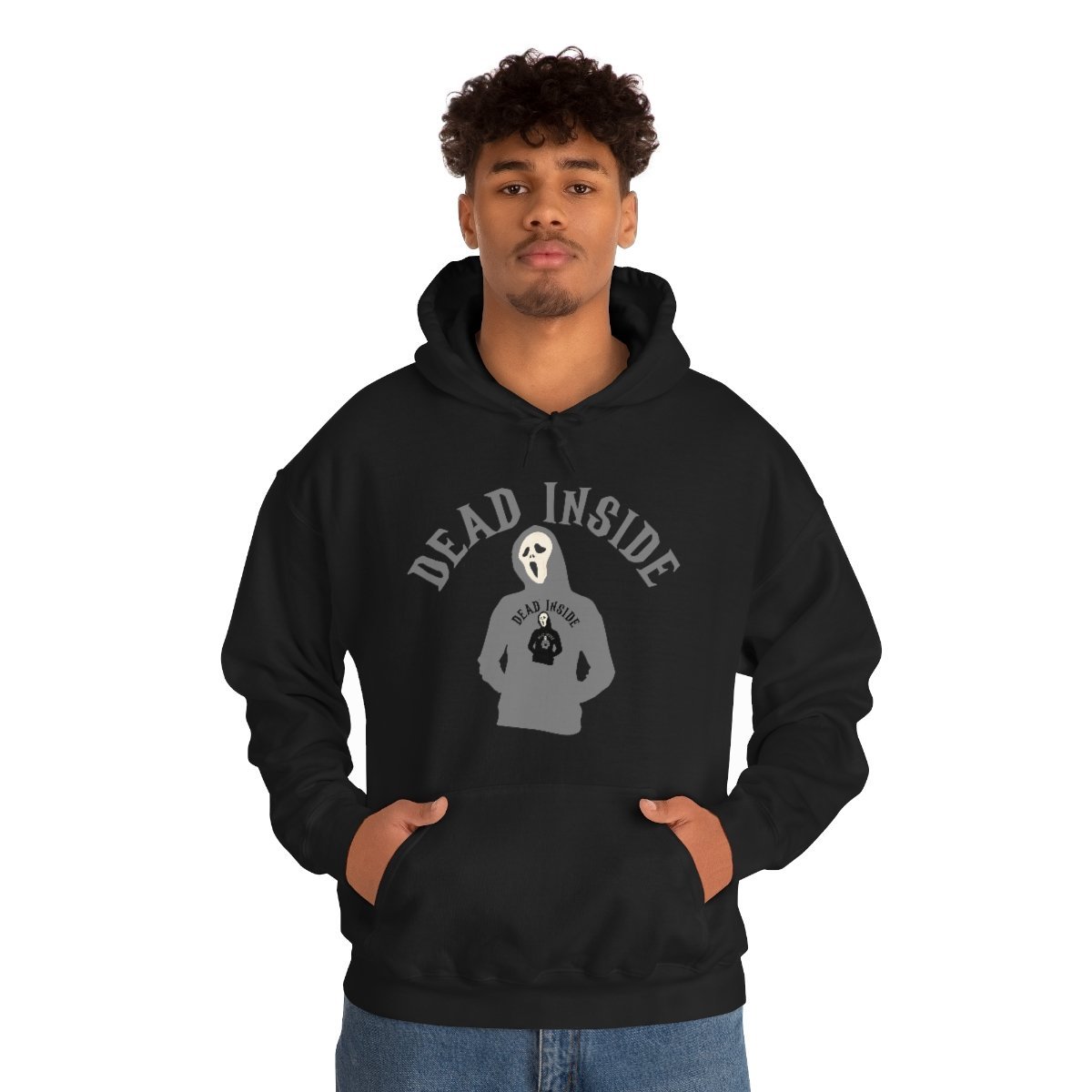 Dead Inside - Hoodie Wearing A Hoodie x4 - Unisex Heavy Blend Hooded Sweatshirt - Dark Colors - Image 14