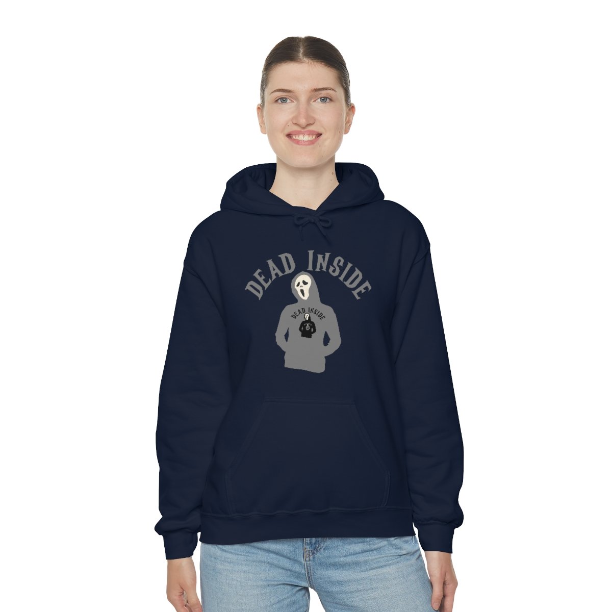 Dead Inside - Hoodie Wearing A Hoodie x4 - Unisex Heavy Blend Hooded Sweatshirt - Dark Colors - Image 23