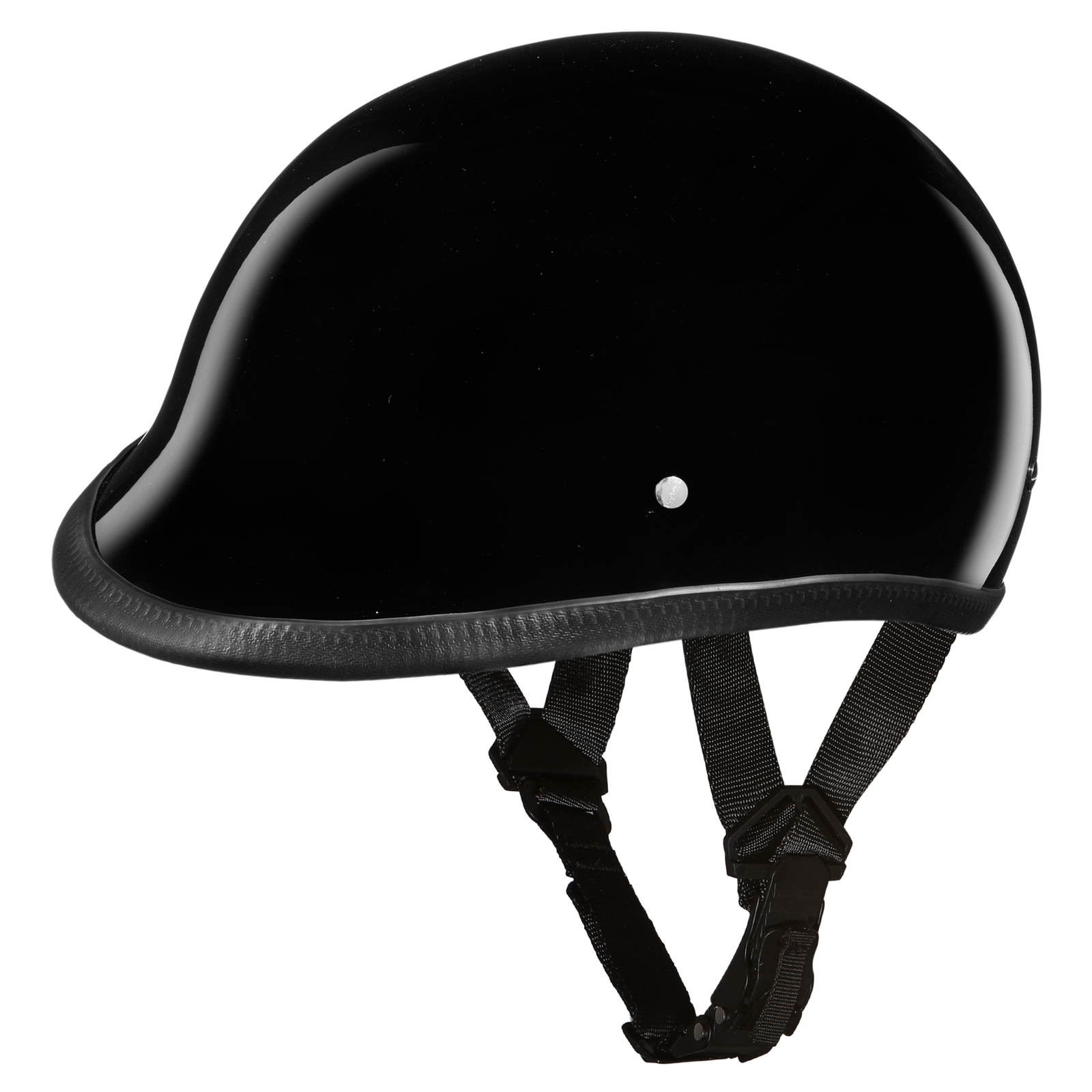 DOT Motorcycle Helmet - Gloss Black - Jockey Hawk Polo - H1-A-DH