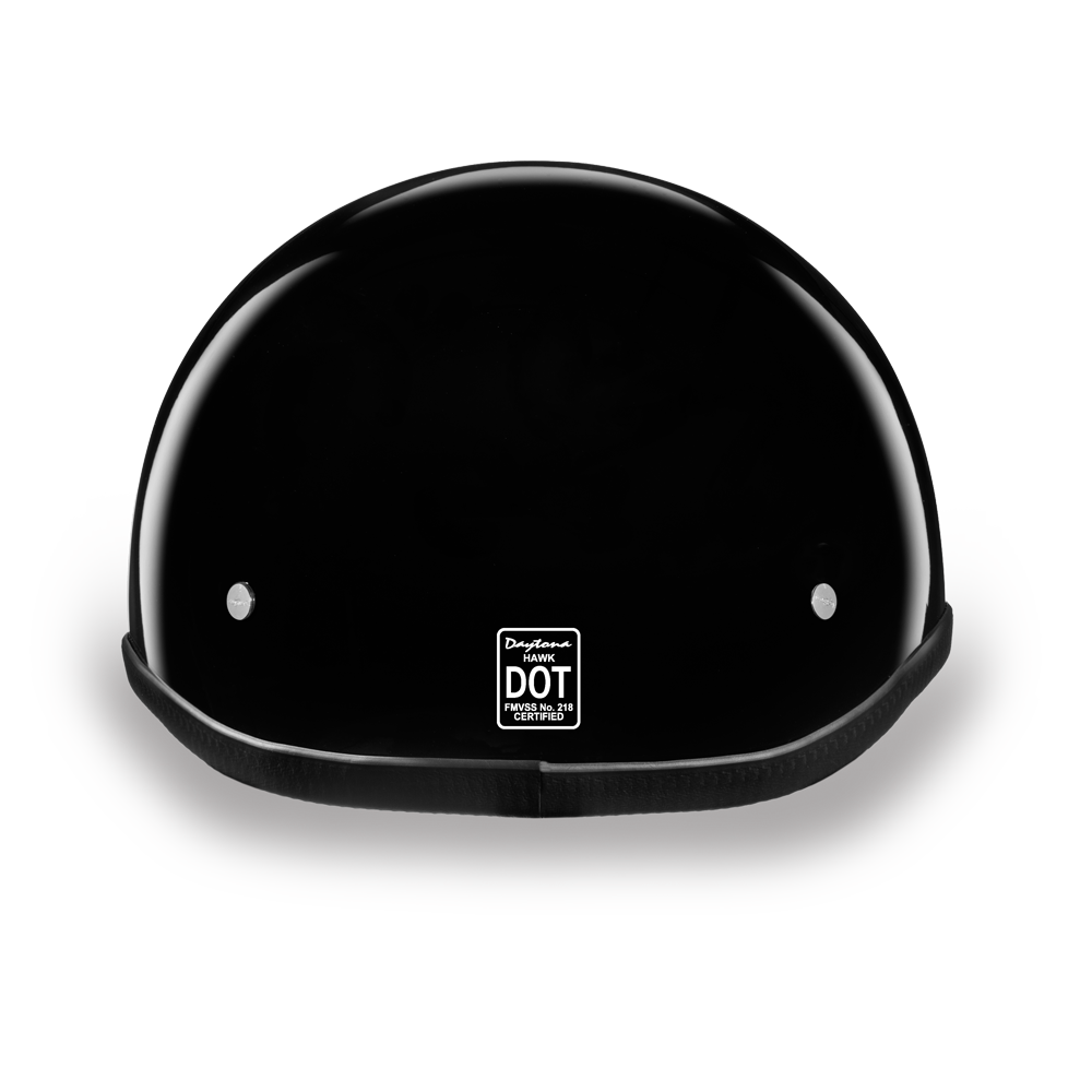 DOT Motorcycle Helmet - Gloss Black - Jockey Hawk Polo - H1-A-DH - Image 2