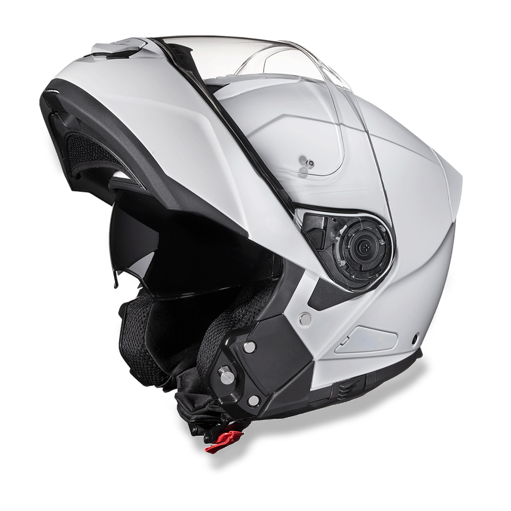 DOT Motorcycle Helmet - High Gloss White - Modular - Full Face - MG1-C-DH - Image 2