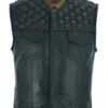 Leather Motorcycle Vest - Men's - Up To Size 8XL - Diamond Quilting - Big and Tall - DS199-DS Leather Motorcycle Vest - Men's - Up To Size 8XL - Diamond Quilting - Big and Tall - DS199-DS