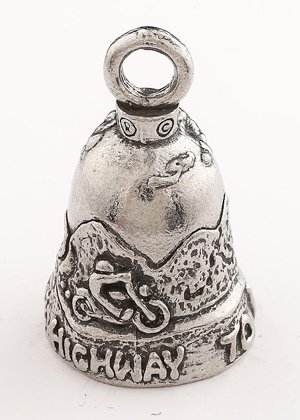 Highway To Hell - Skull - Pewter - Motorcycle Guardian Bell® - Made In USA - SKU GB-HIGHWAY-TO-H-DS