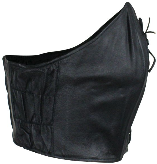 Leather Top - Women's - Black - Laces Front Closure - SK966-DL