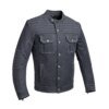 Men's Denim Motorcycle Jacket - Biker Jackets - FIM290TDM-FM