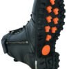 Men's Black 6 Inch Motorcycle Boots - Perforated - Medium or Wide - Side Zipper - Plain Toe - DS9731-DS