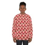 Watermelon Candy Slices - Red Green on Pink - Unisex Sweatshirt