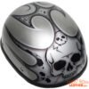 Novelty Motorcycle Helmet - Silver Skulls - Silver Flames - H401-D4-SILVER-DL Novelty Motorcycle Helmet - Silver Skulls - Silver Flames - H401-D4-SILVER-DL