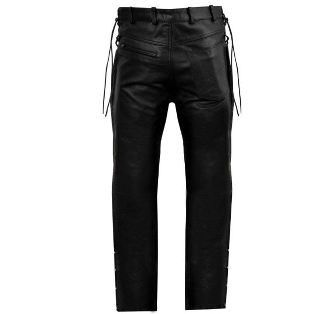 Leather Chap Pants - Men's - Side Zipper - Motorcycle - C1002-88-DL