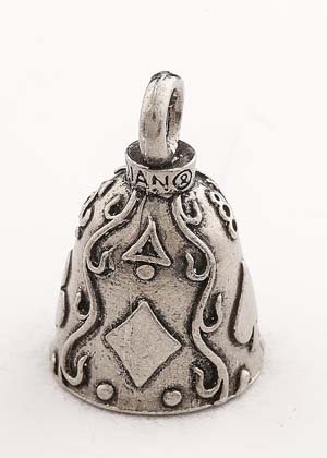 Poker - Pewter - Motorcycle Guardian Bell® - Made In USA - SKU GB-POKER-DS