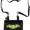 Leather Belt Bag - Lime - Rose Design - Handbag - BAG35-EBL6-LIME-DL