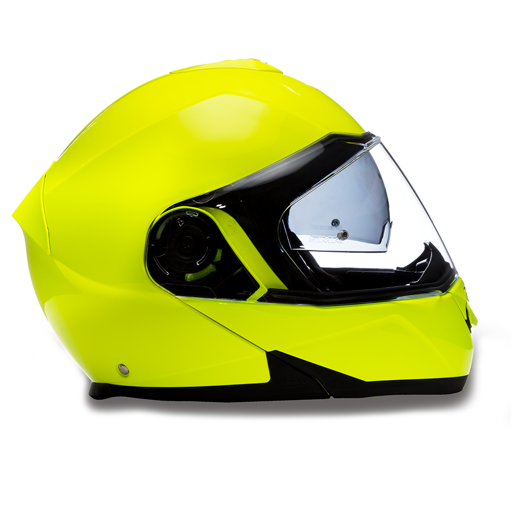 DOT Motorcycle Helmet - Fluorescent Yellow - Modular - Full Face - MG1-FY-DH