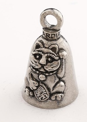 Maneki-Nek - Pewter - Motorcycle Guardian Bell® - Made In USA - SKU GB-MANEKI-NEK-DS