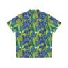 Cat Hiding in the Plants - Blues Greens Yellow - Multi Colors - Men's Hawaiian Shirt