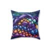 Diamond Abstracts - Multi Colors - Faux Suede Square Pillow