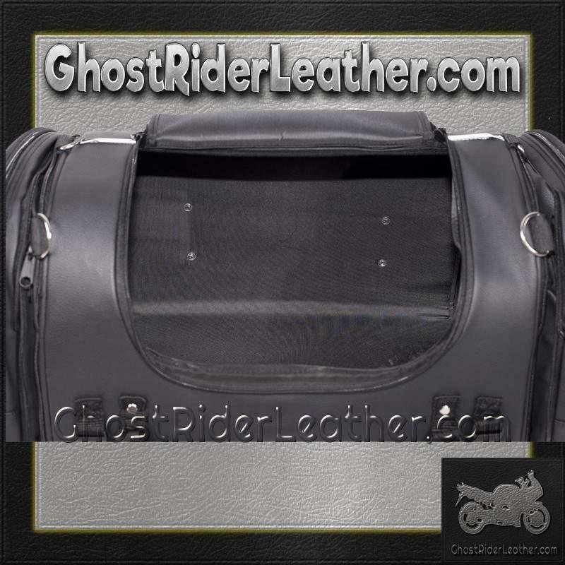 Motorcycle Sissy Bar Bag with Reflective Skulls - Large - Trunk Bags - SB84-SKULL-DL
