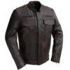 Leather Motorcycle Jacket - Men's - Copper - Up To Size 8XL - Raider - FIM263CVZ-FM