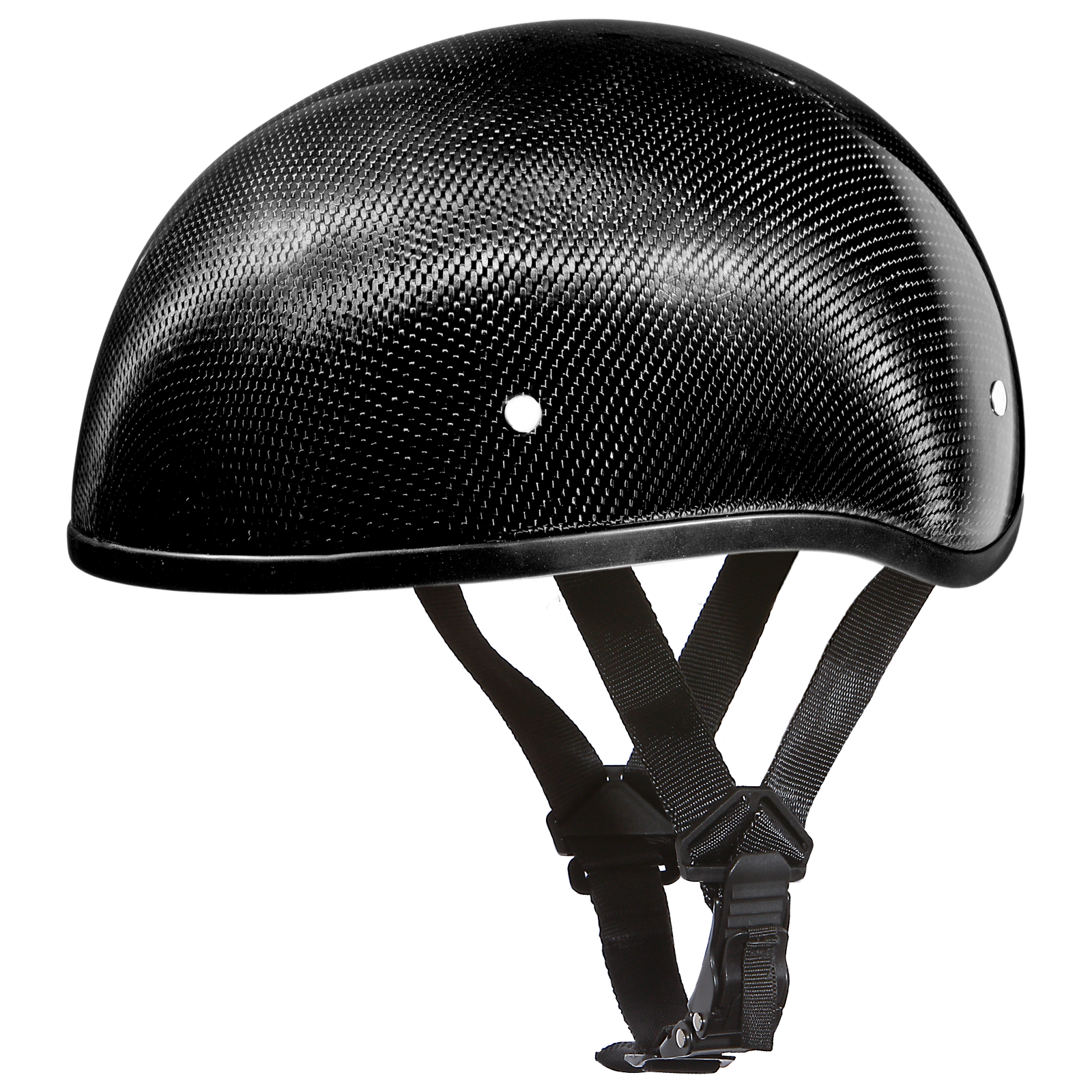 Real Carbon Fiber - DOT Daytona Skull Cap Motorcycle Helmet - With Or Without Visor - D2-G-GNS-DH