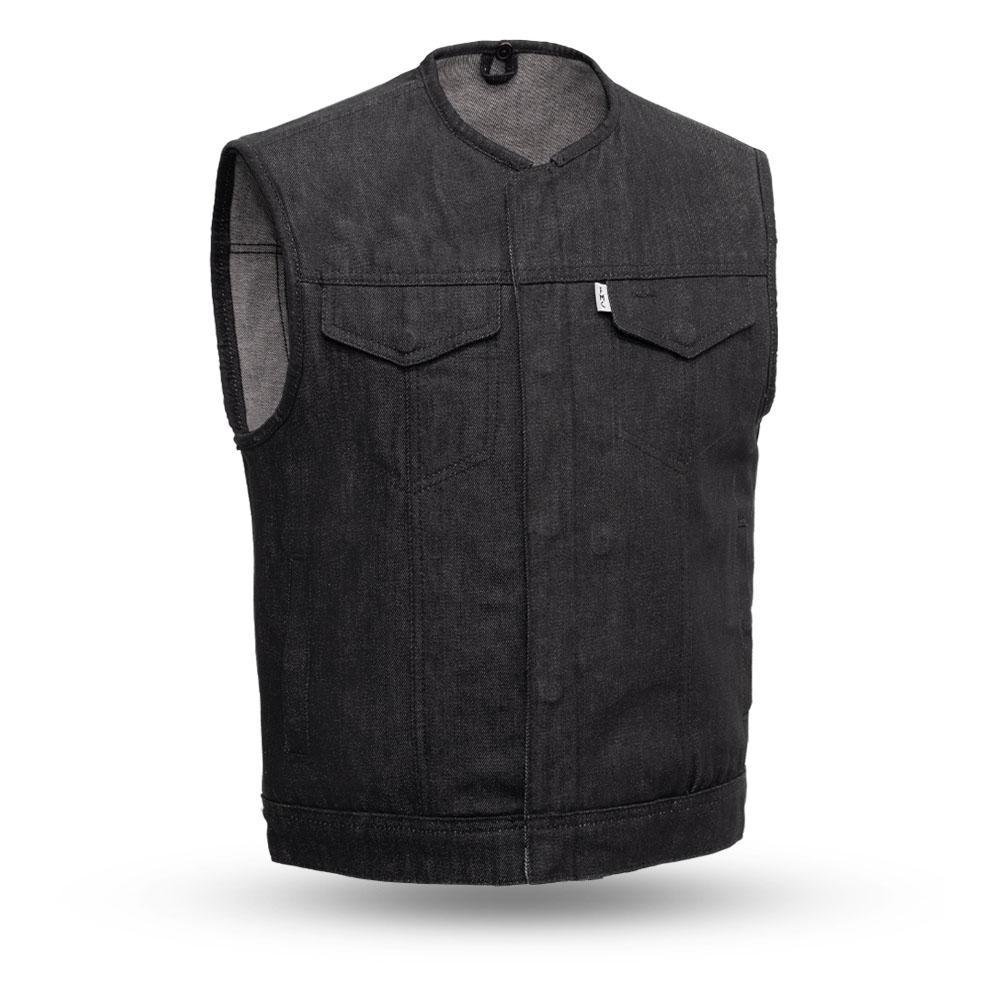 Men's Motorcycle Denim Vest - Biker Vests - FIM651DM-FM