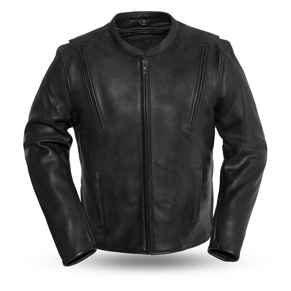 Leather Motorcycle Jacket - Men's - Revolt - Gun Pockets - FIM271CPMZ-FM