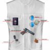 Leather Motorcycle Vest - Men's - USA Flag Liner - Gun Pockets - Up To 8XL - DS155-DS