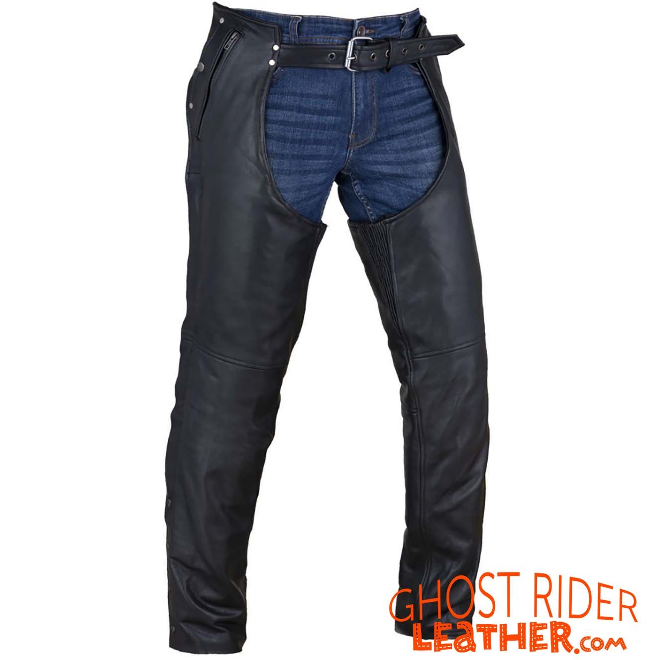 Leather Chaps - Men's or Women's - Removable Liner - Split Leather - C4334-04-DL