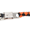 Get Back Whip in Black and Orange Leather With White Pool Ball - 42 Inches - GBW9-WHITE-BALL-DL