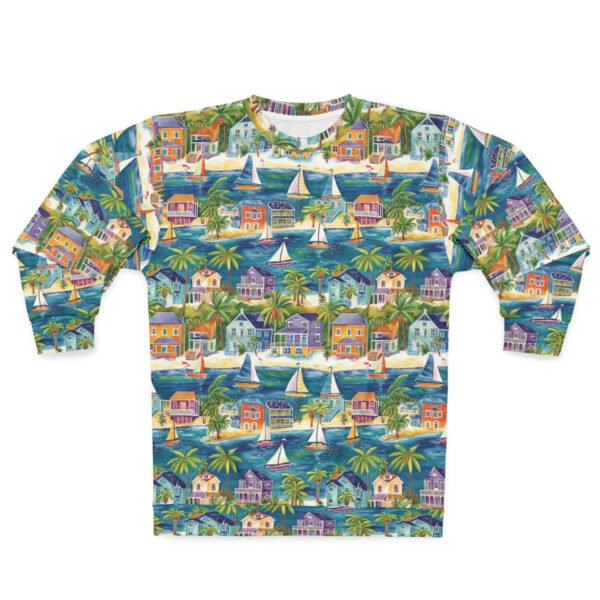 Houses by the Bay - Panama City Beach - Beautiful Water Views - Multiple Colors - Unisex Sweatshirt (AOP)